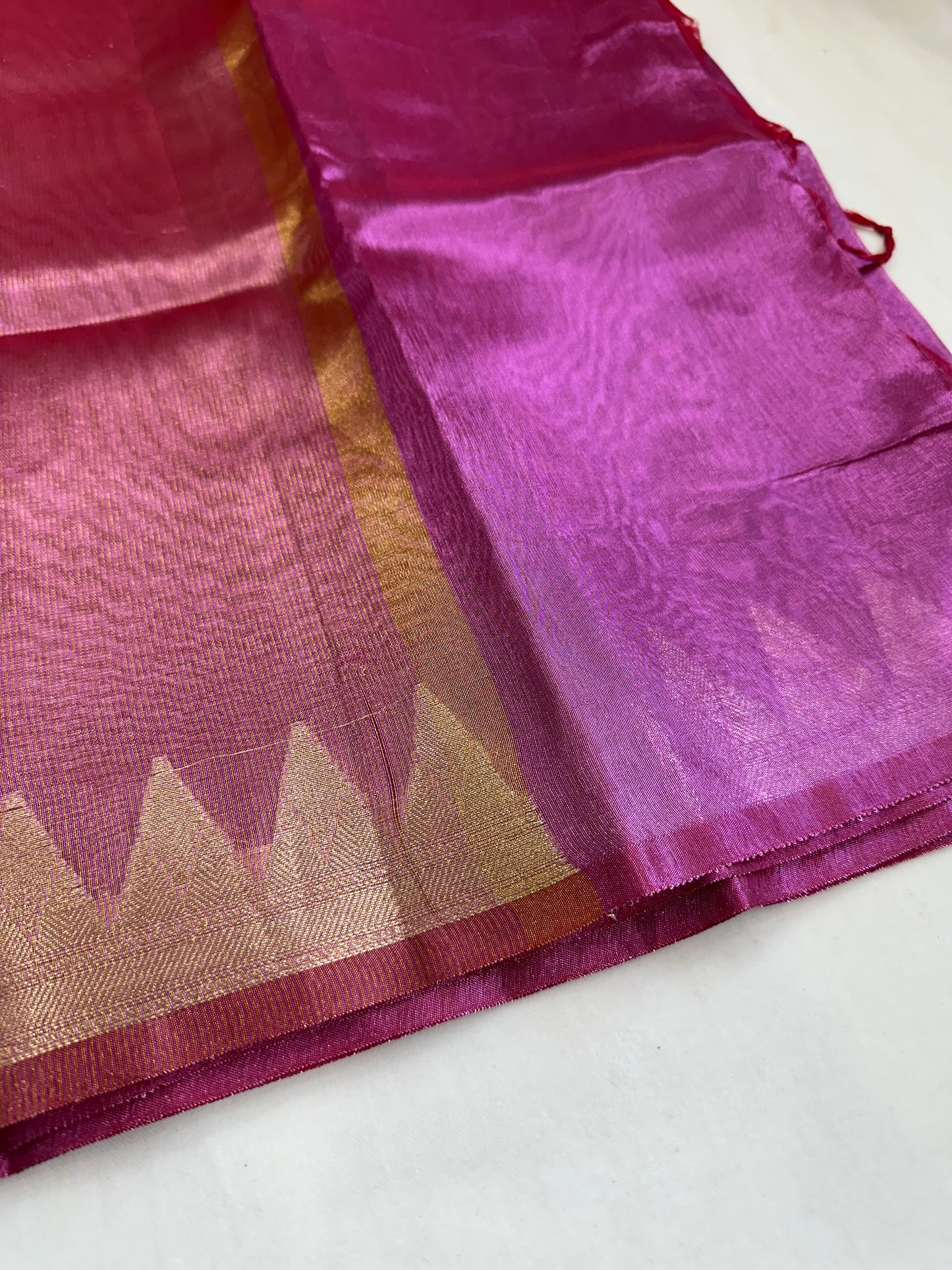 Purple Tissue Border Saree
