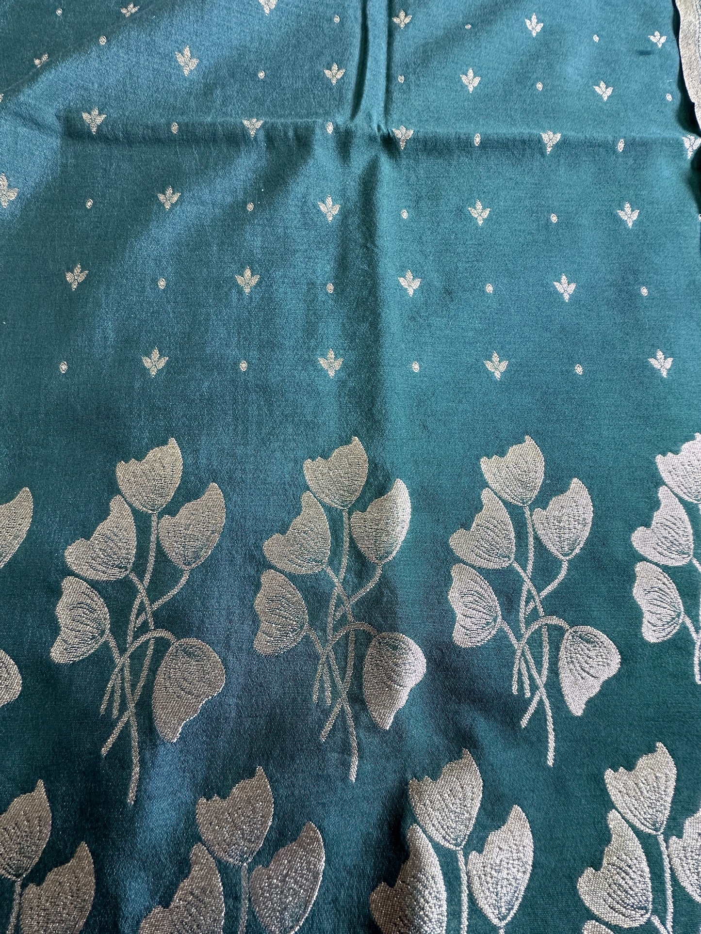 Green Banarasi Cotton Suit Set