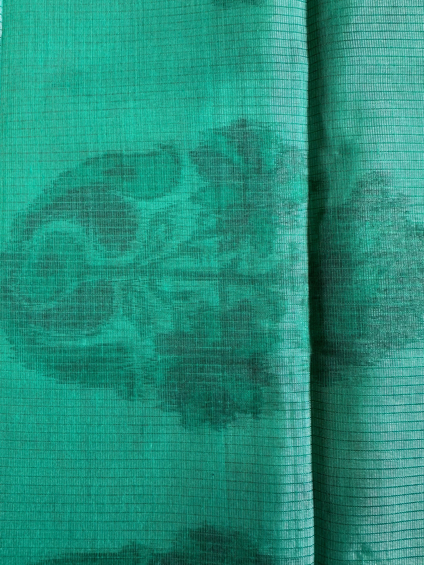 Rama Green Mangalgiri Print Saree