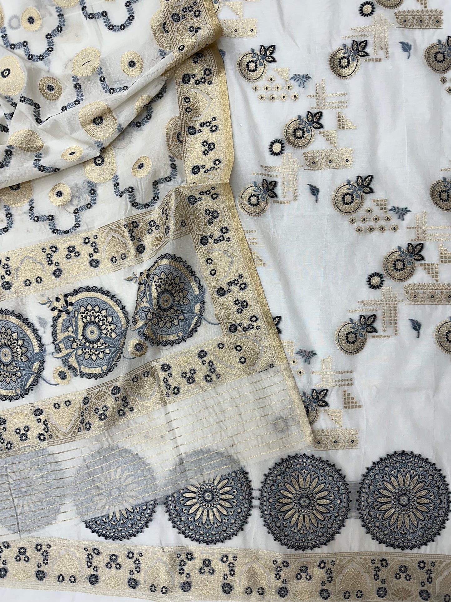 Black n White Premium Cotton Suit Set