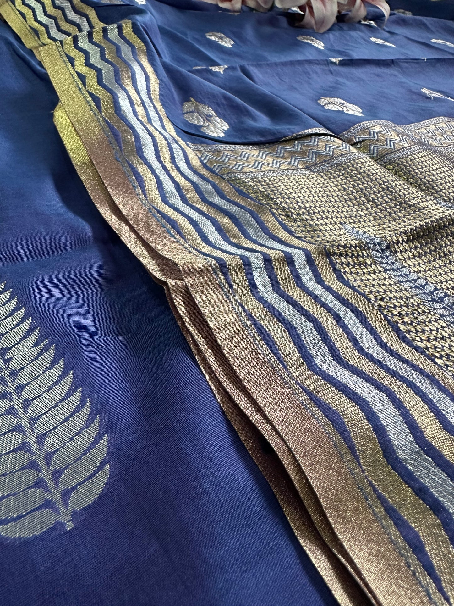 Blue Premium Cotton Suit Set