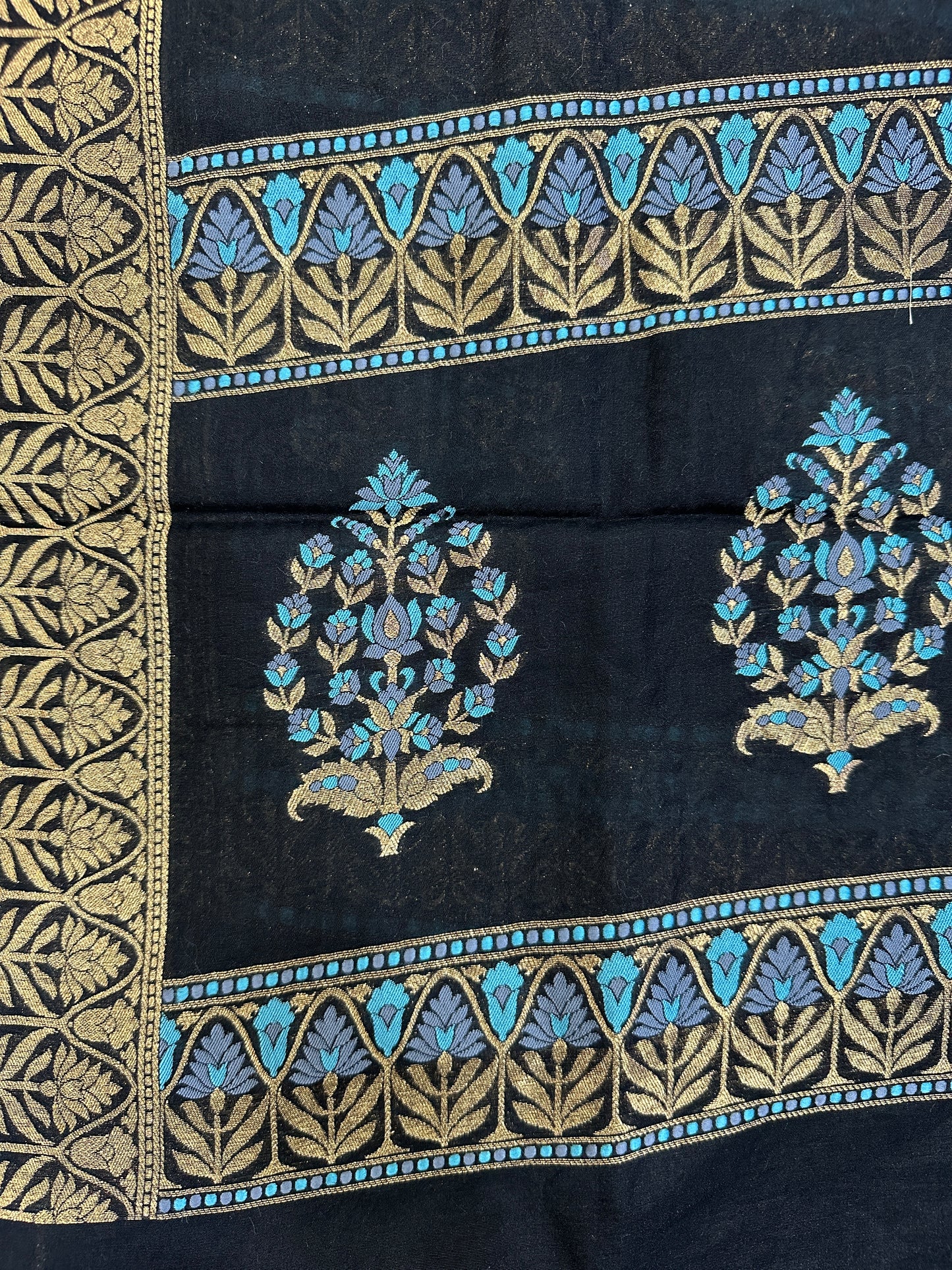 Black Banarasi Cotton Suit Set