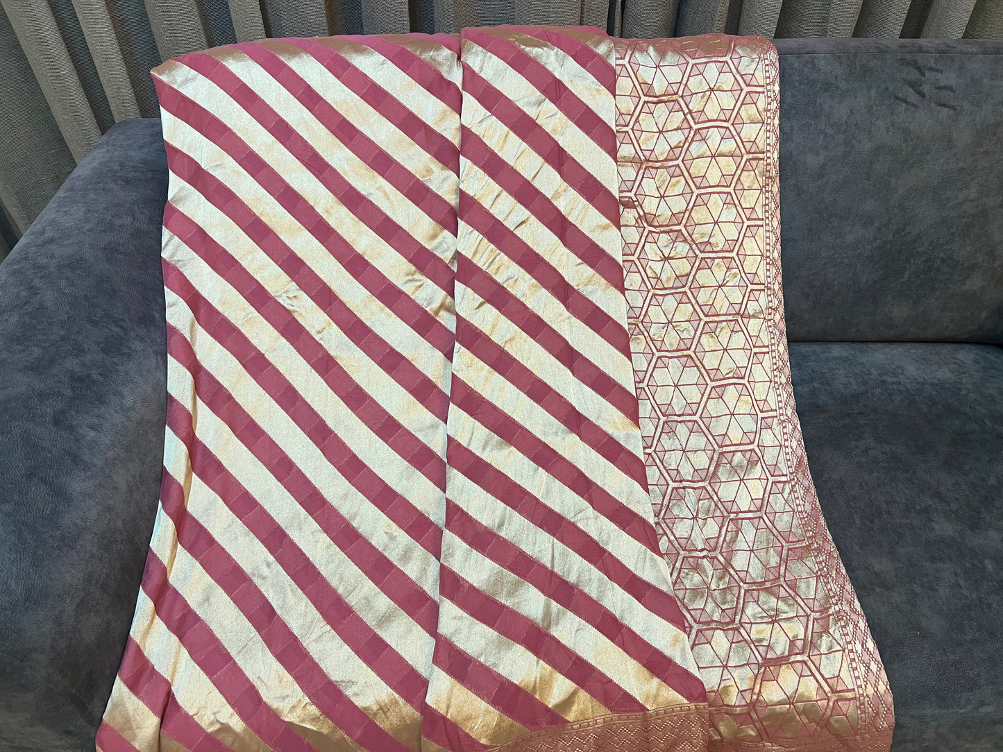 PURE BANARASI GEORGETTE SAREE- PINK