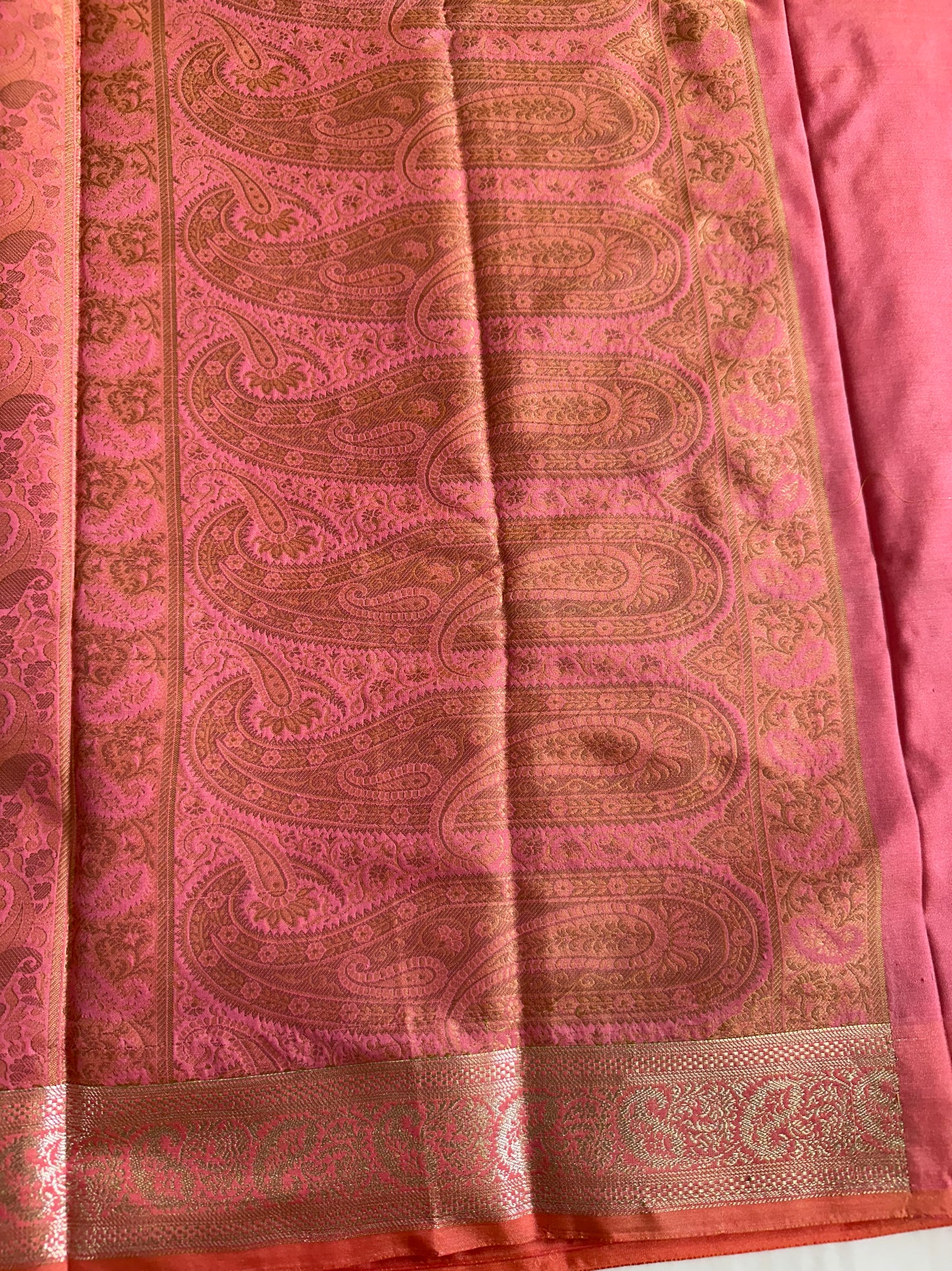 Pink Paisley Tanchui Saree