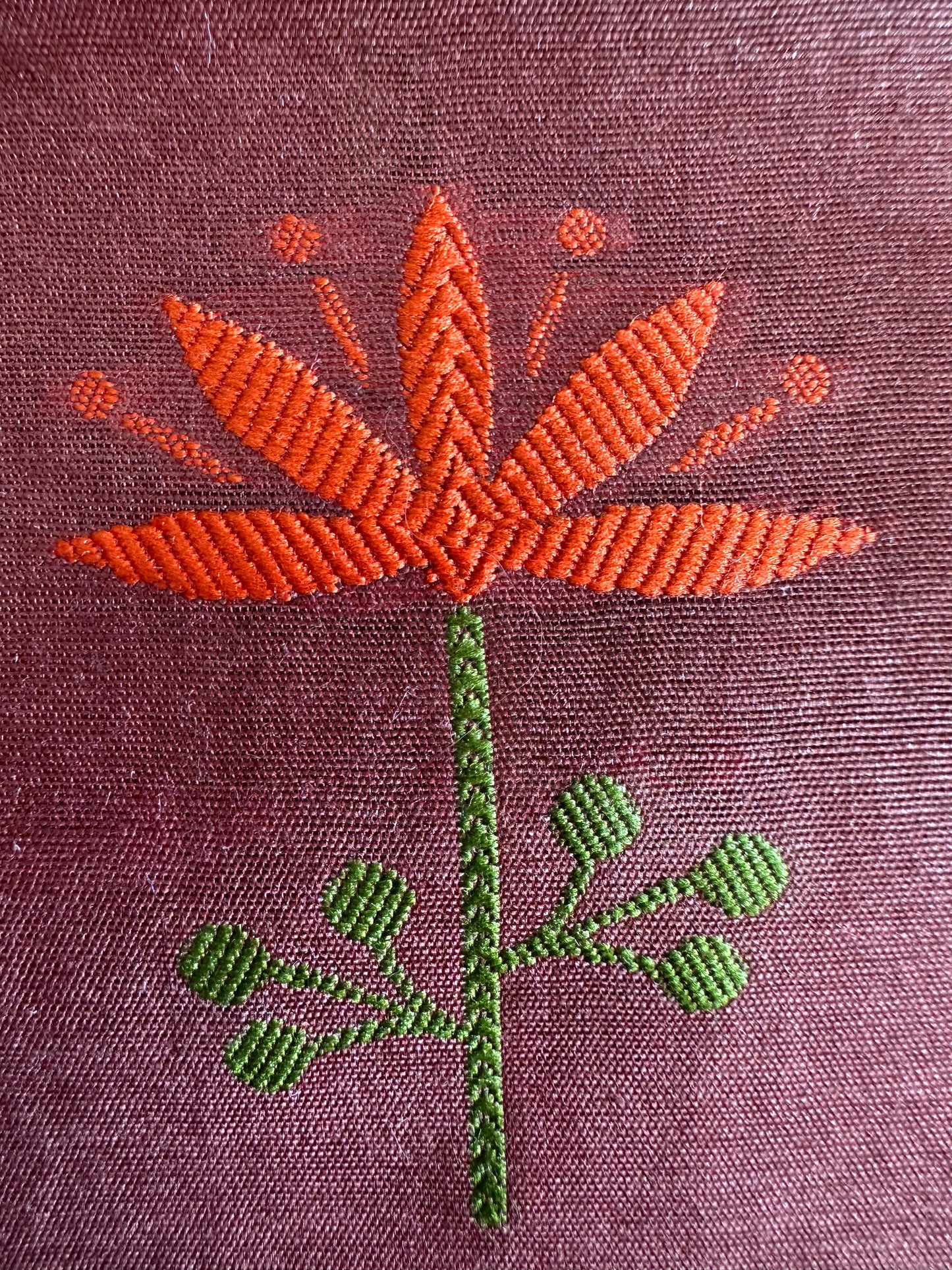 Brown Blossom Banarasi Cotton Suit Set