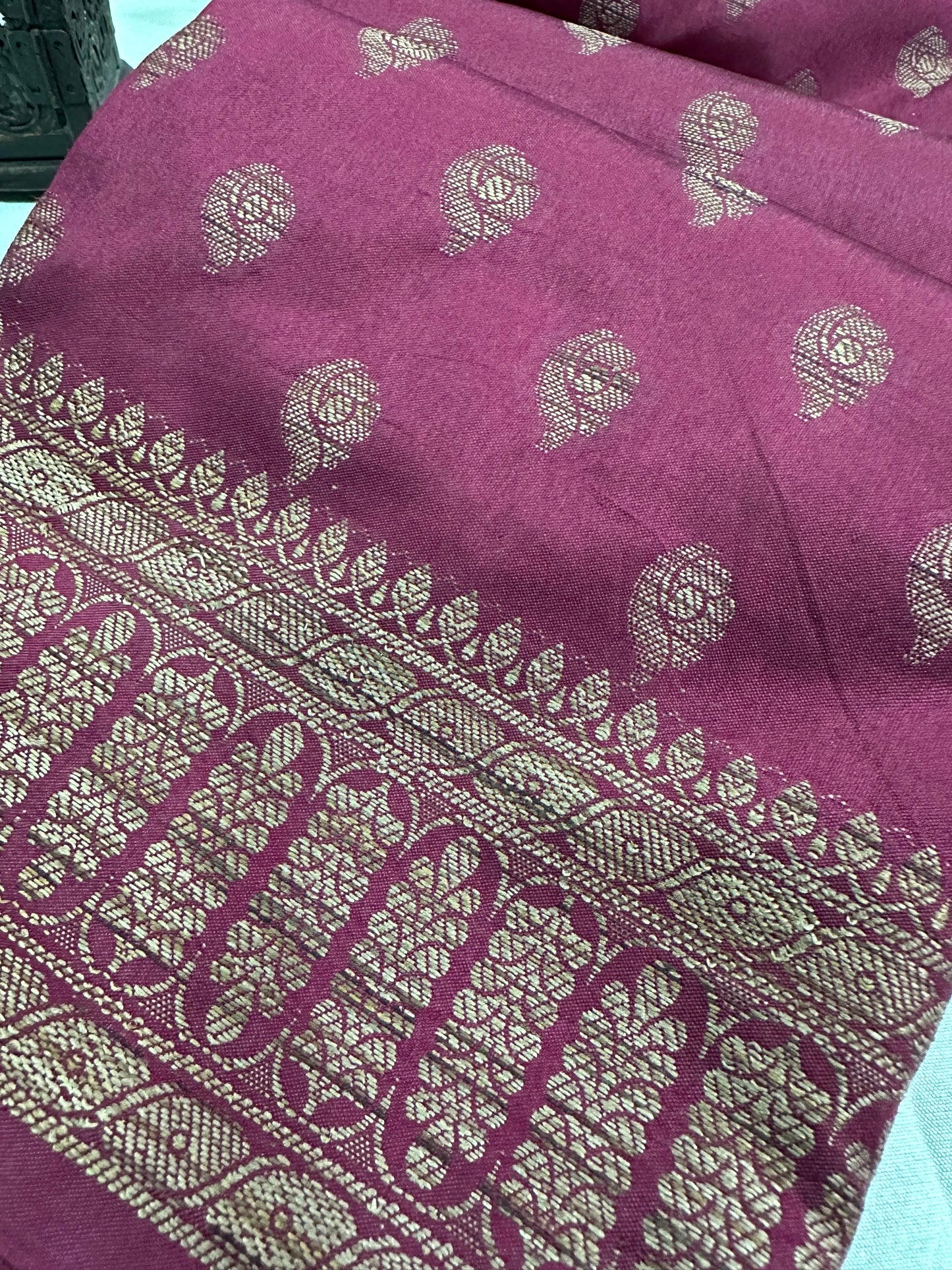 Maroon Kheecha Saree