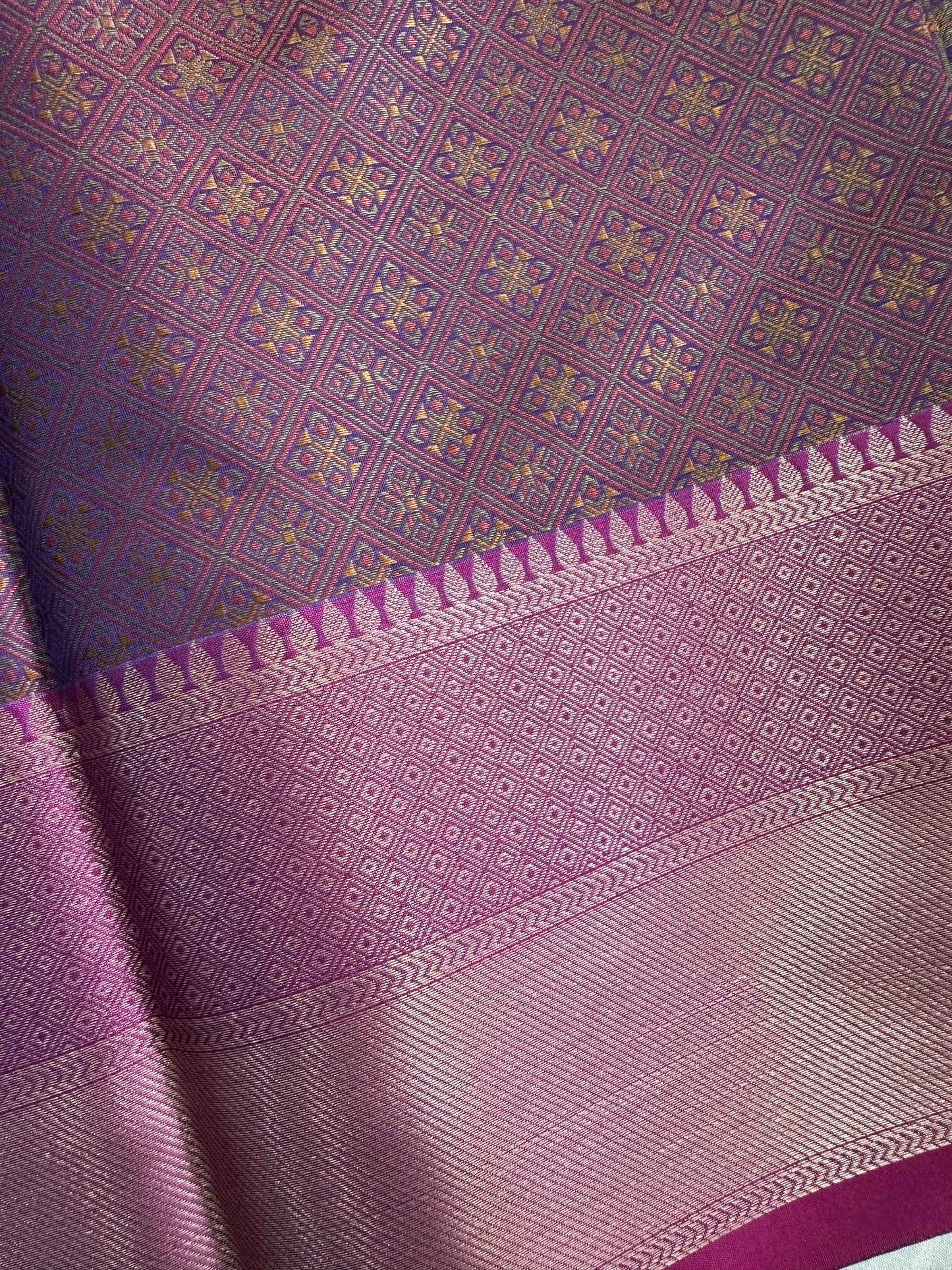 Purple Pink Tanchui Saree