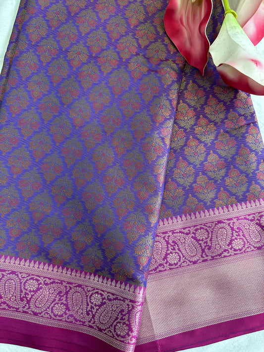 Purple Pink Tanchui Saree