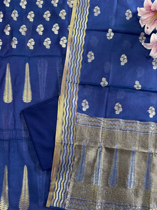 Blue Premium Cotton Suit Set