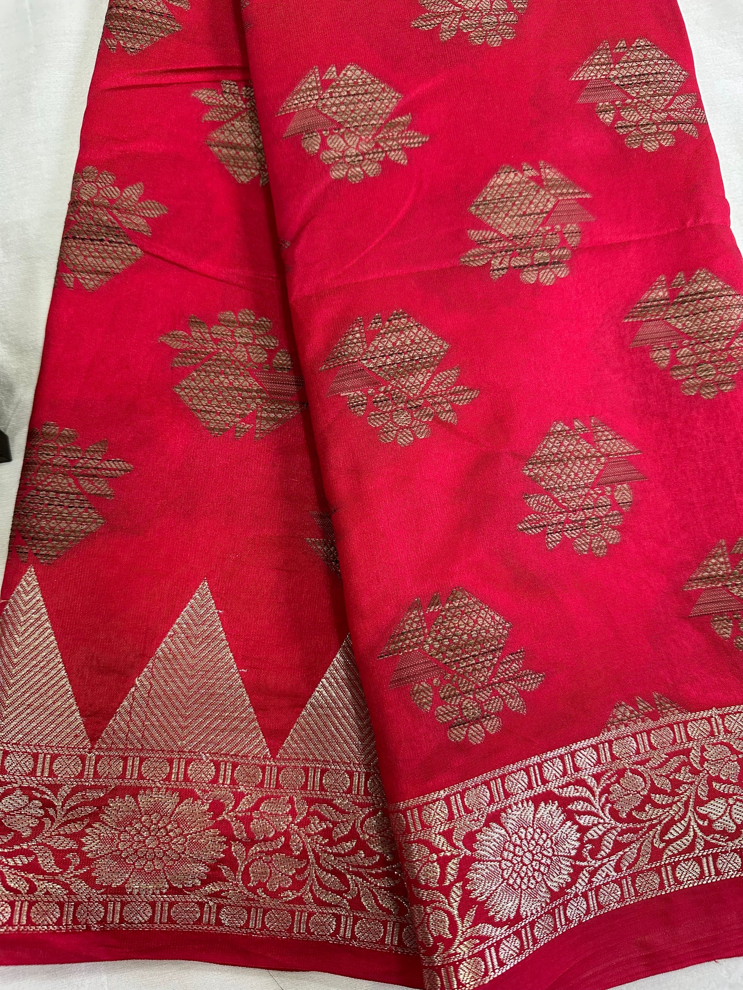 Red Kheecha Silk Saree