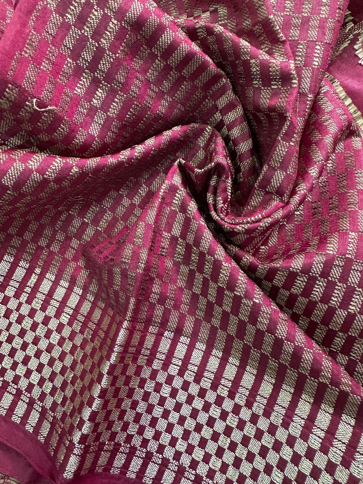 Maroon Kheecha Silk Saree