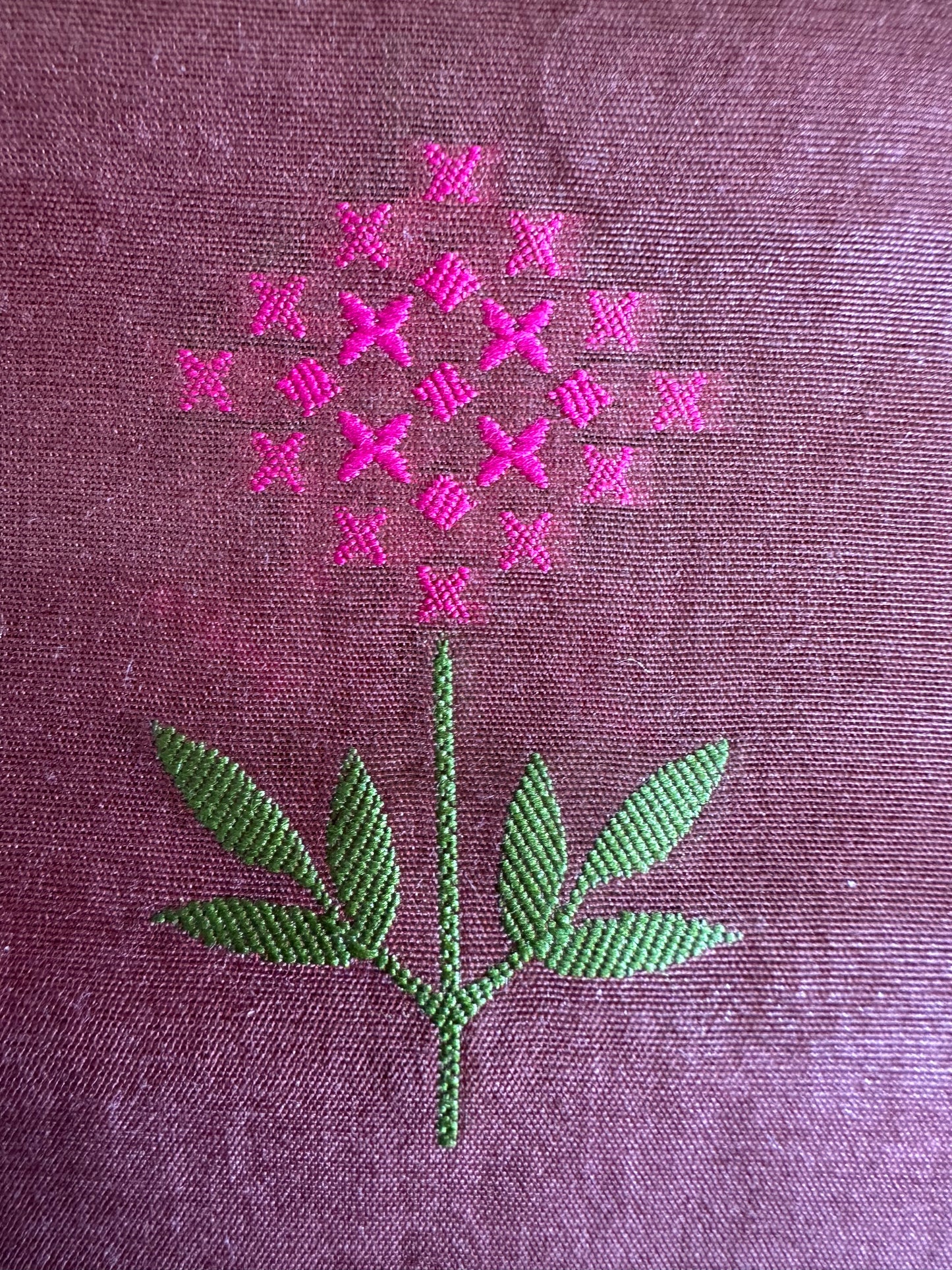 Brown Blossom Banarasi Cotton Suit Set