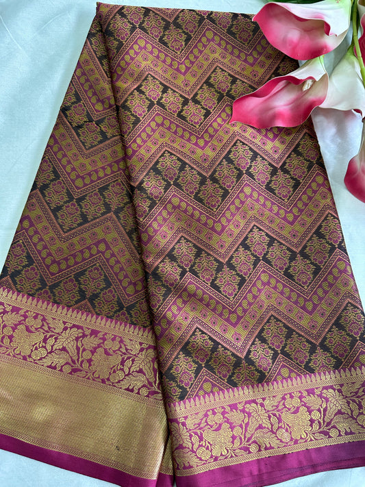 Magenta Pink Tanchui Saree