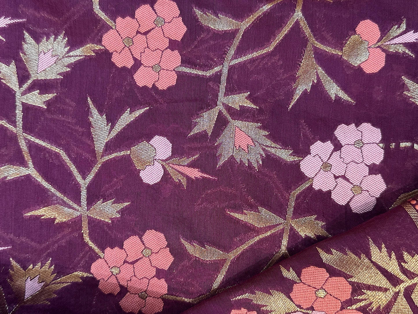 Purple Banarasi Cotton Suit Set