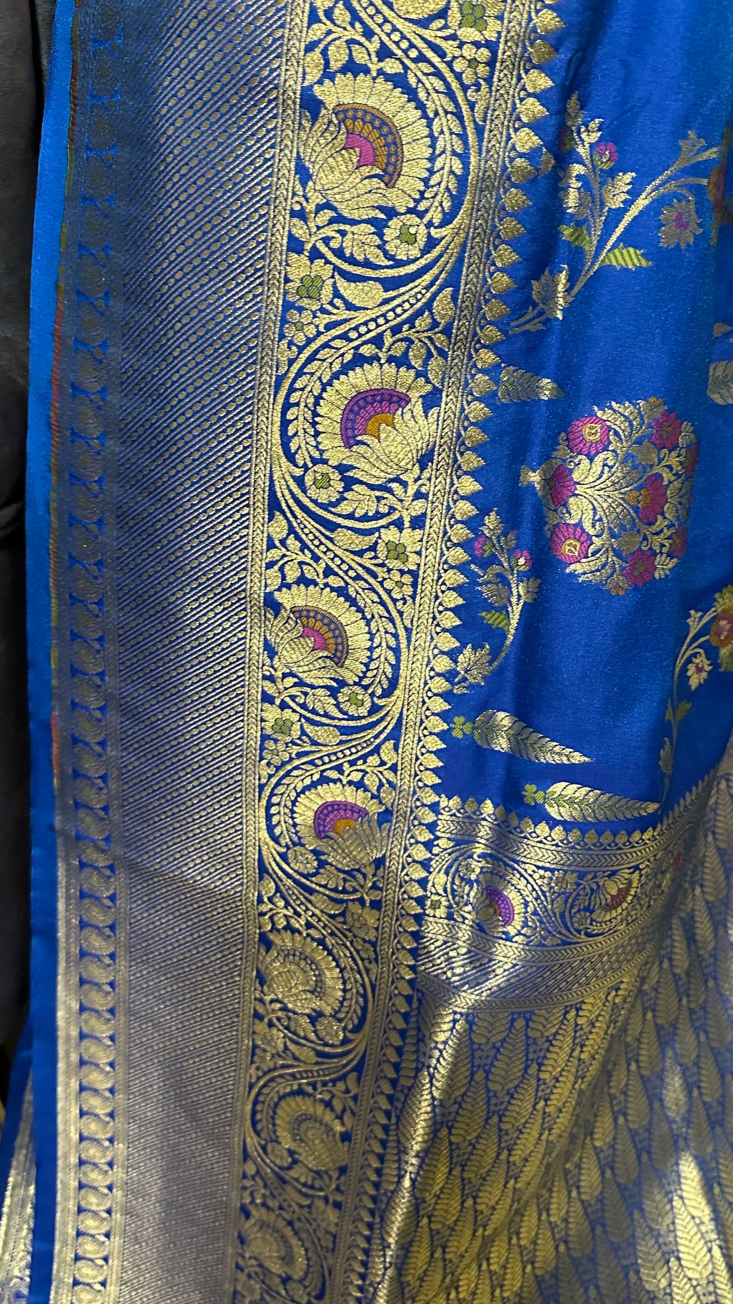 Royal Blue Katan Silk Saree