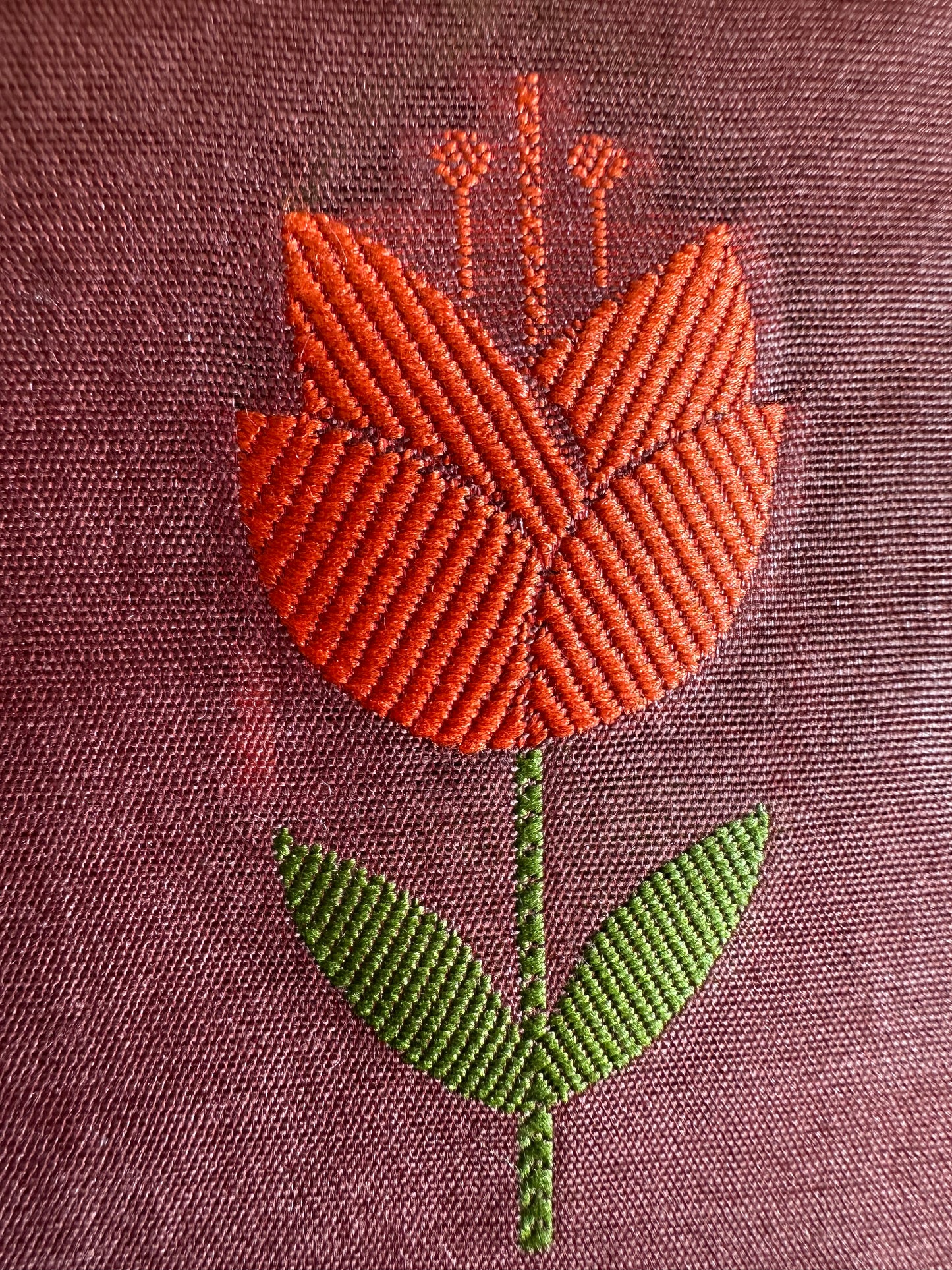 Brown Blossom Banarasi Cotton Suit Set