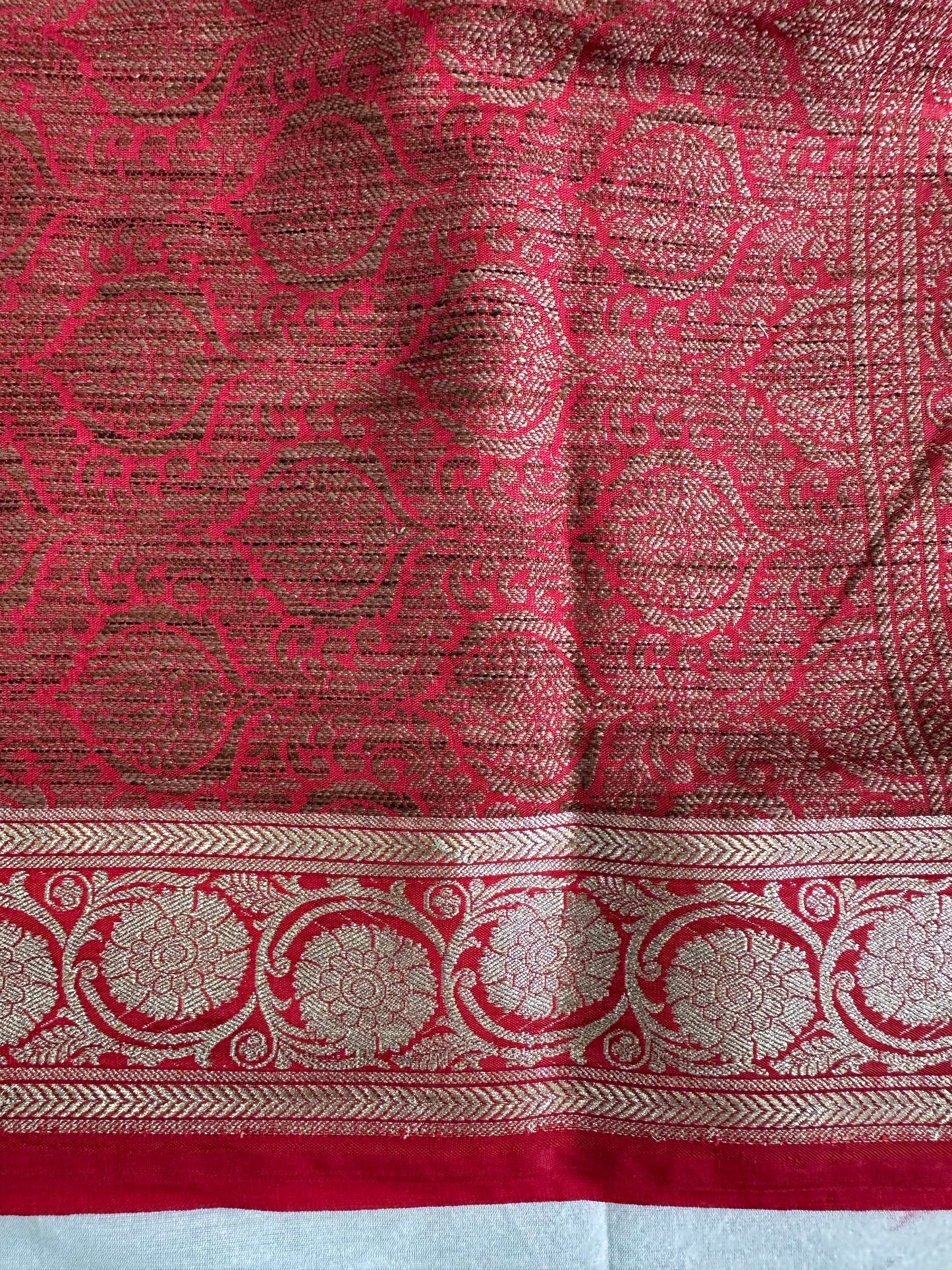 Red Kheecha Silk Saree