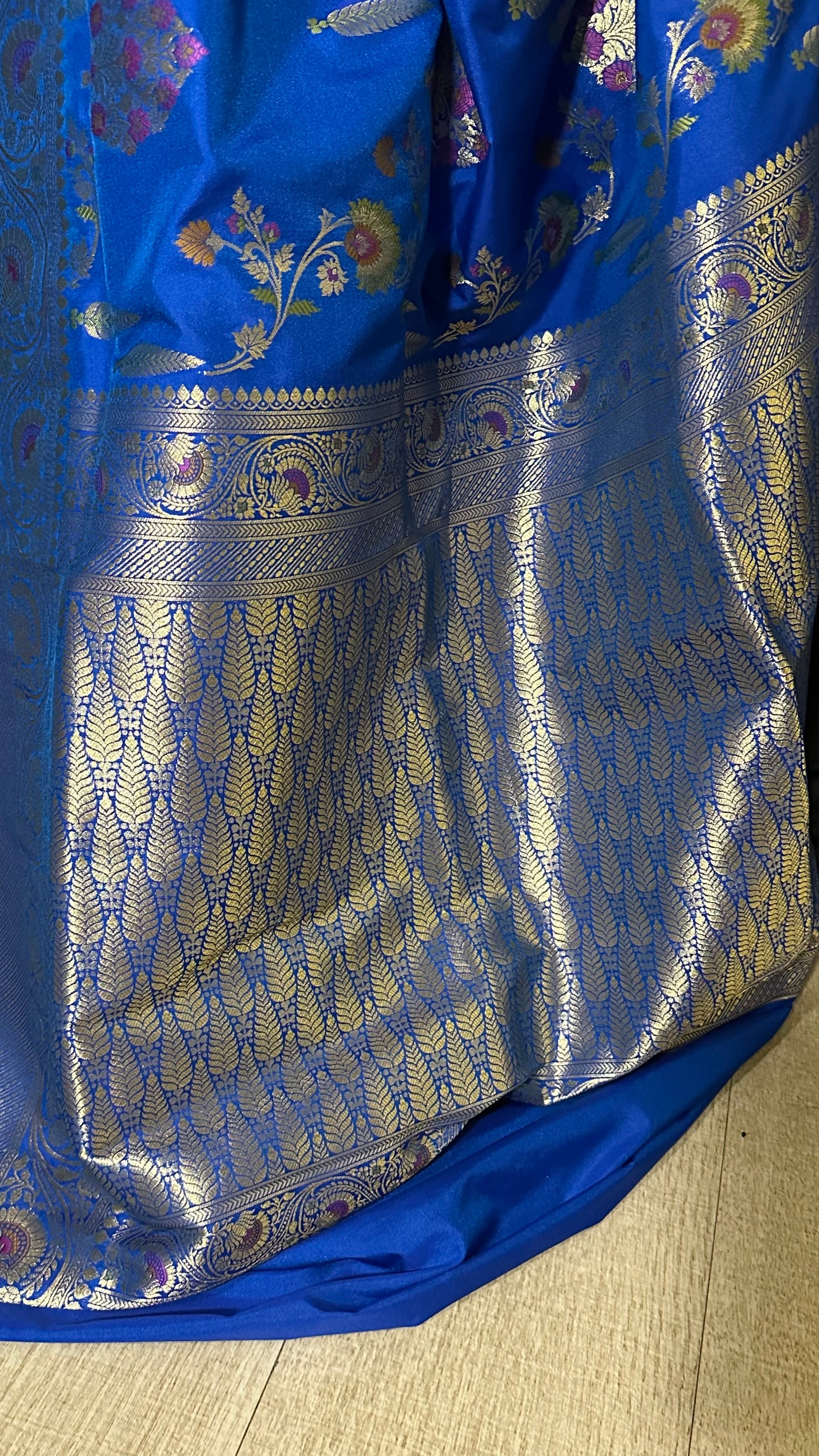 Royal Blue Katan Silk Saree