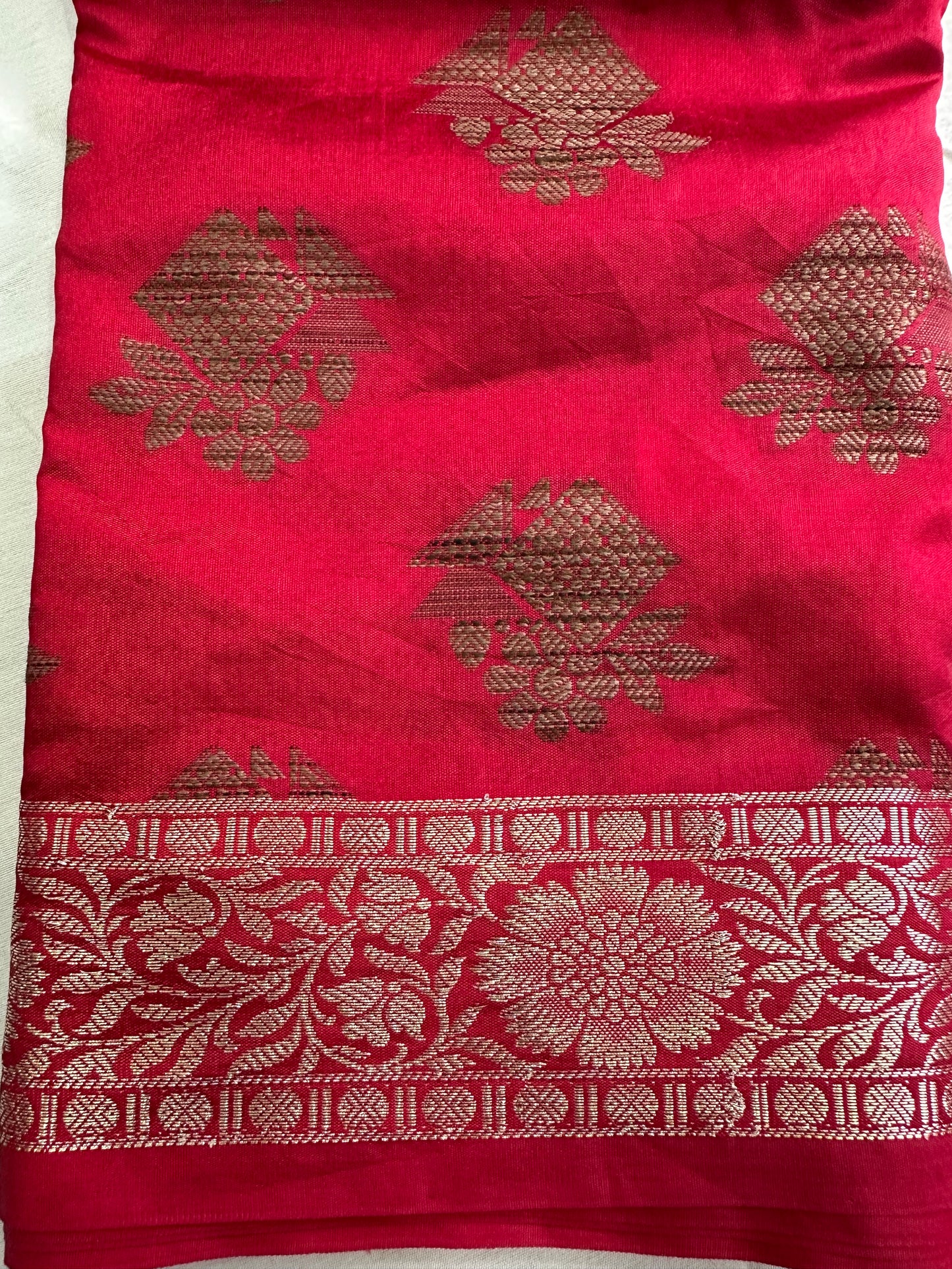 Red Kheecha Silk Saree