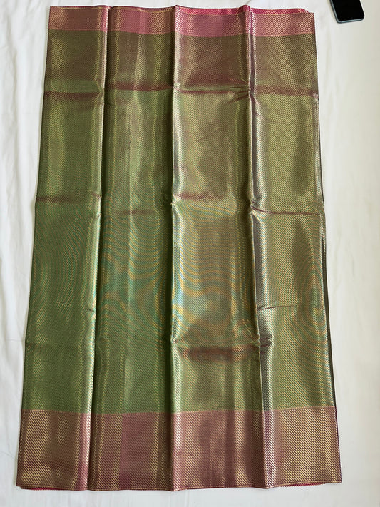 Green Metallic Jyotika Tissue Saree