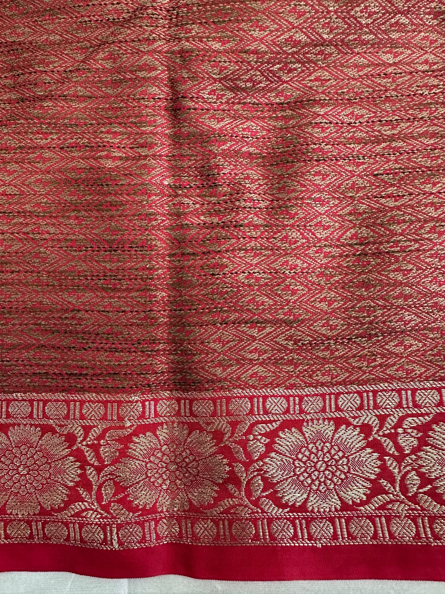 Red Kheecha Silk Saree