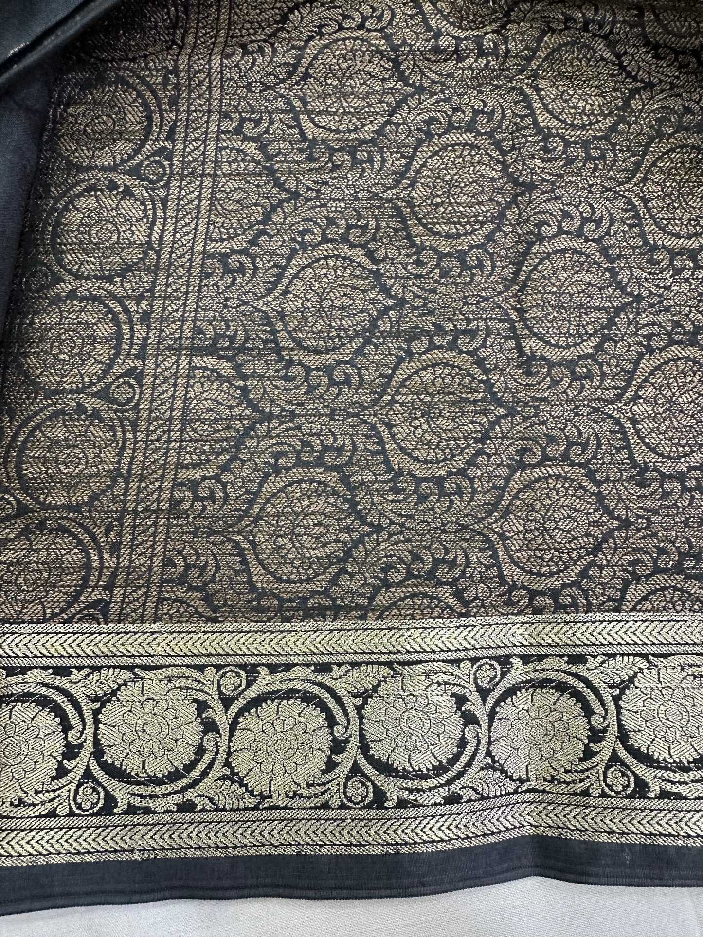 Black Kheecha Silk Saree