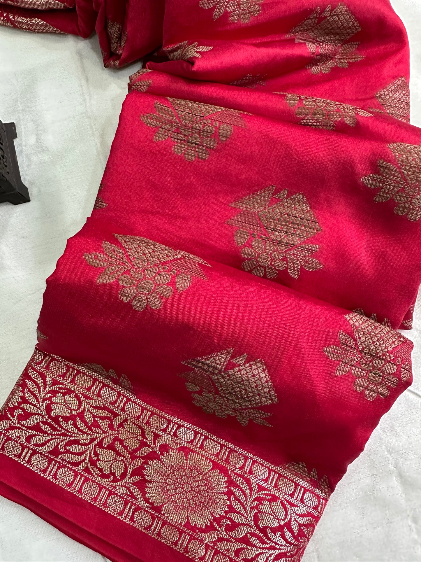 Red Kheecha Silk Saree