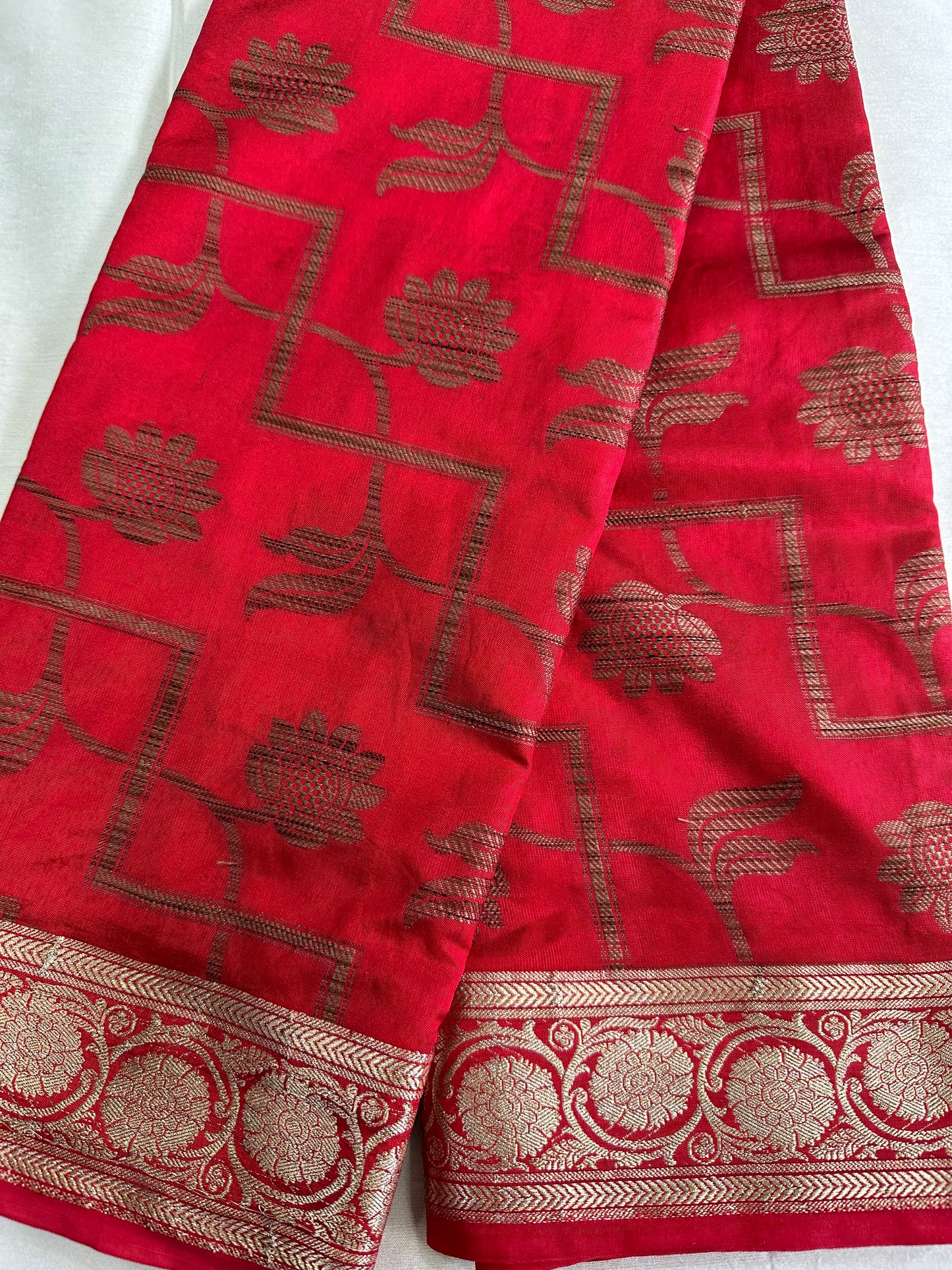 Red Kheecha Silk Saree