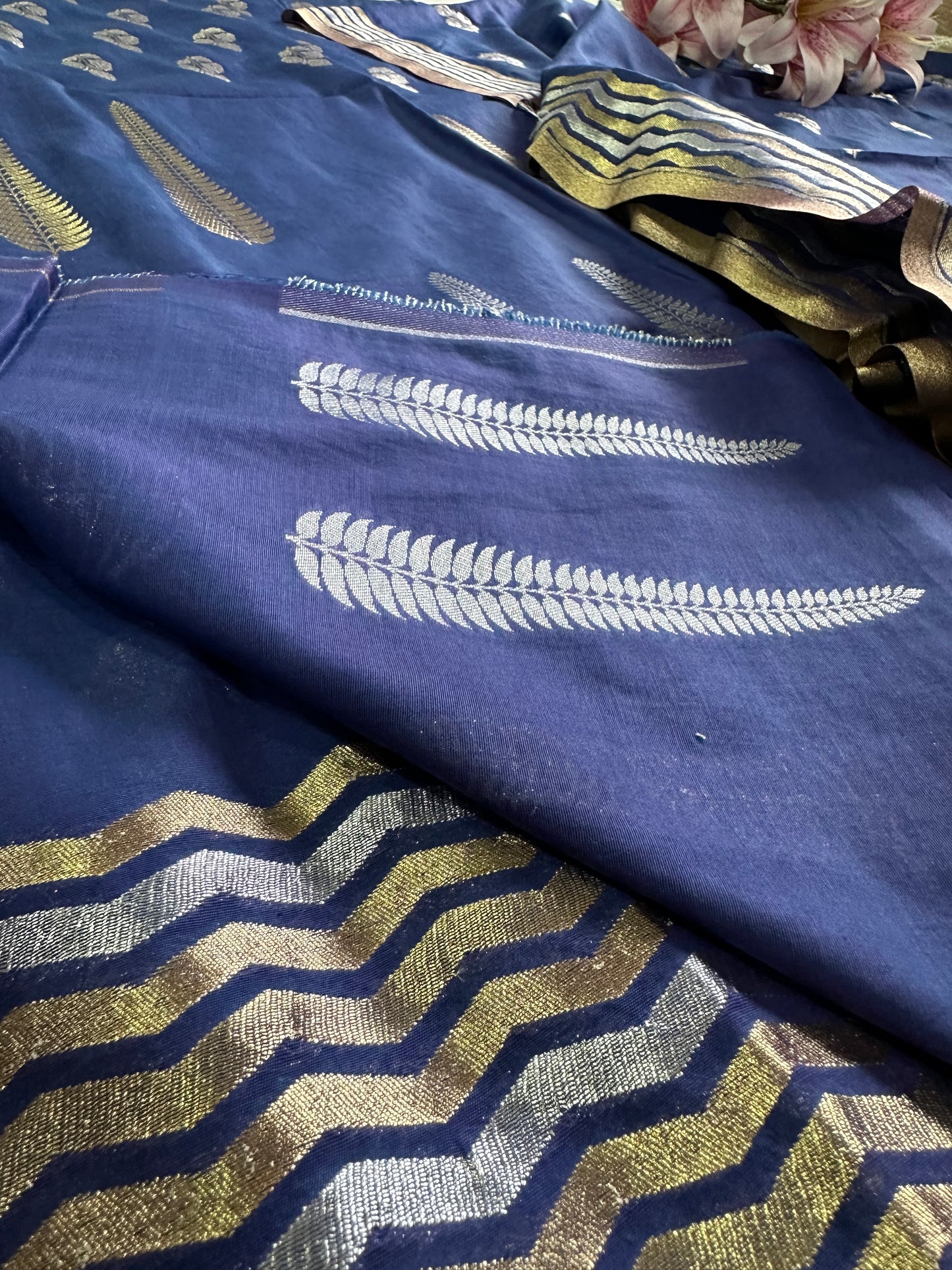 Blue Premium Cotton Suit Set