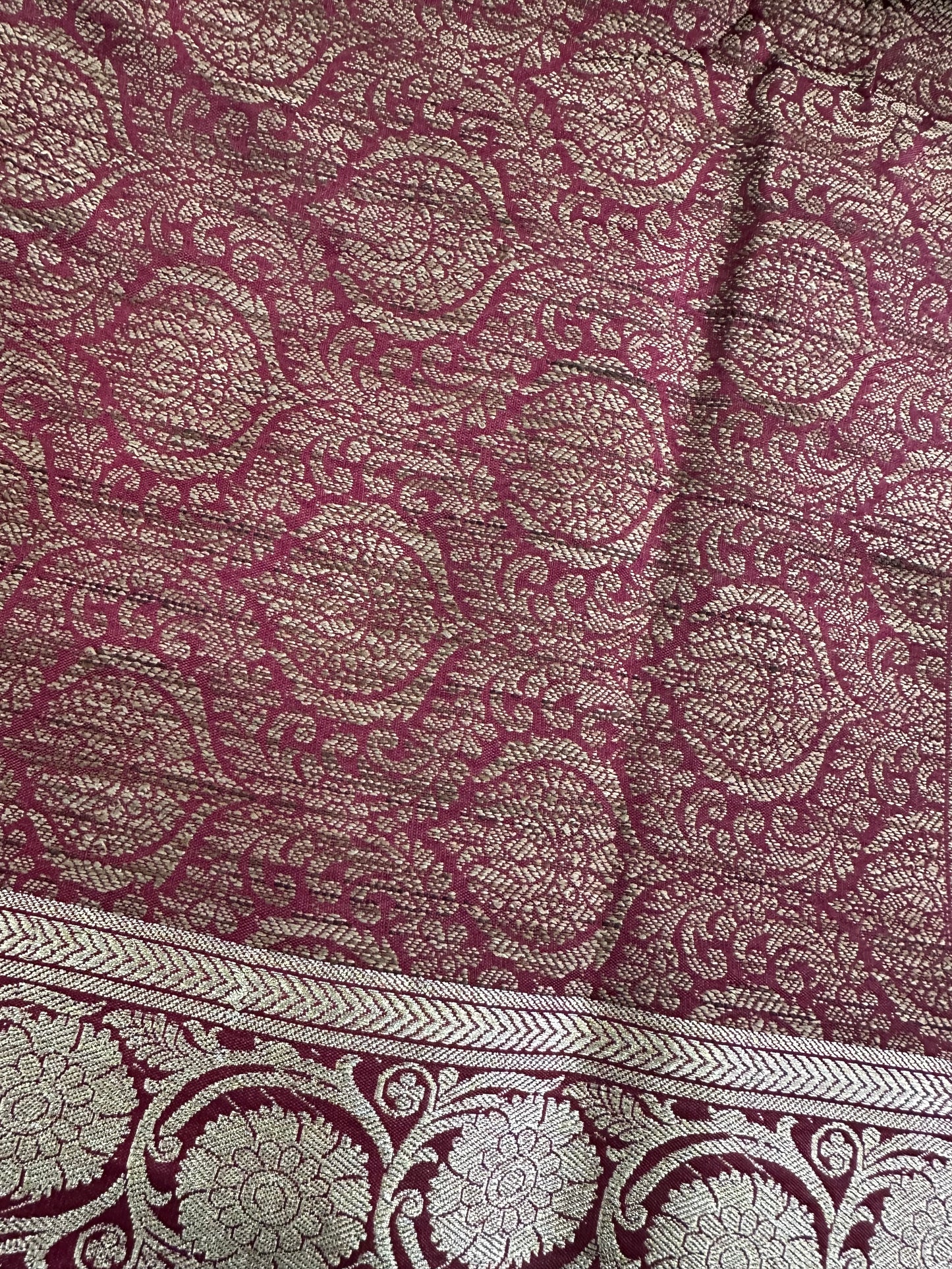 Maroon Kheecha Silk Saree