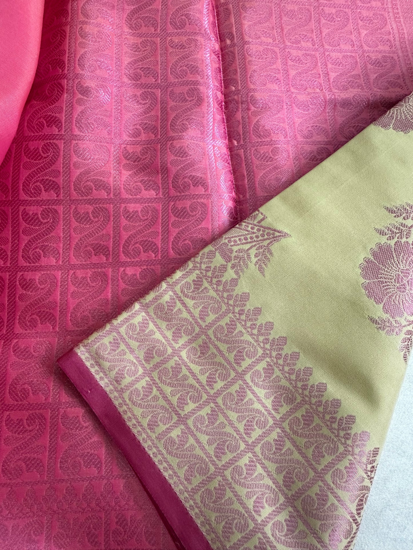 Pastel green Banarasi Silk Saree