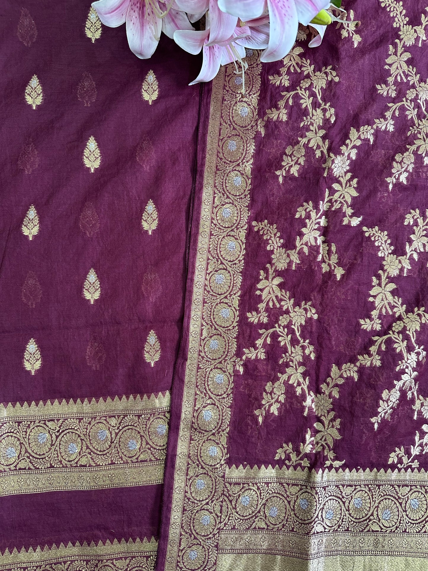 Wine Premium cotton suit set