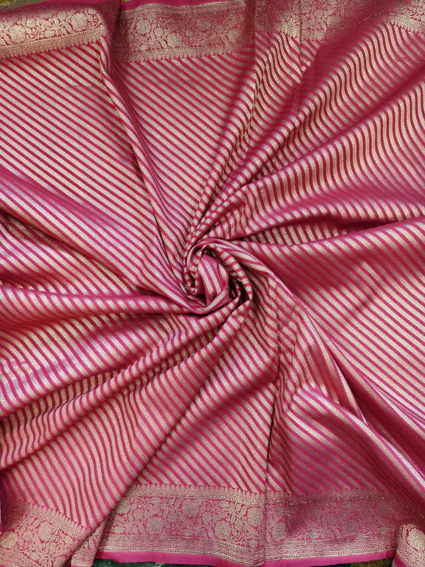 Blue n Red Naina Silk Saree