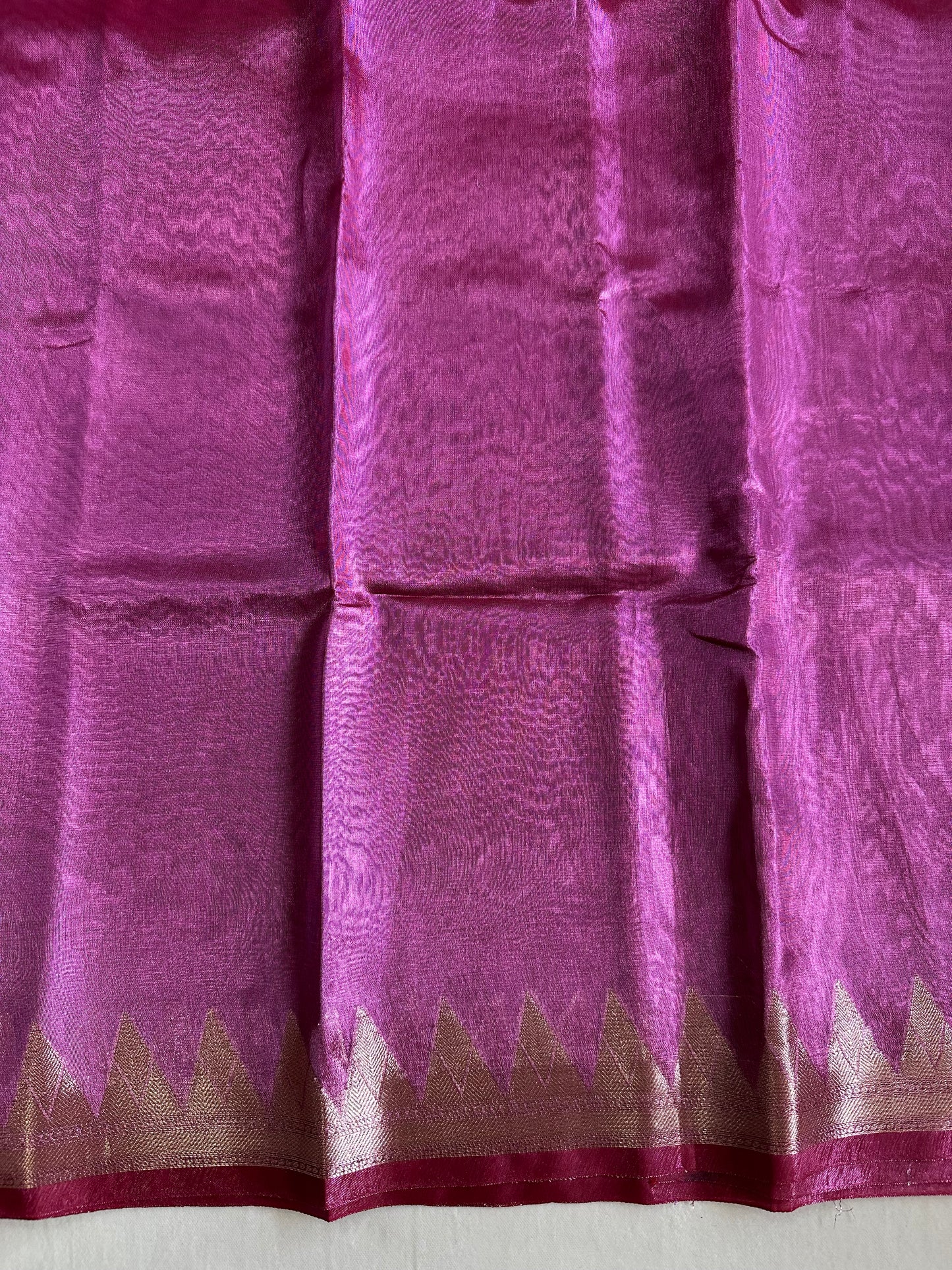 Purple Tissue Border Saree