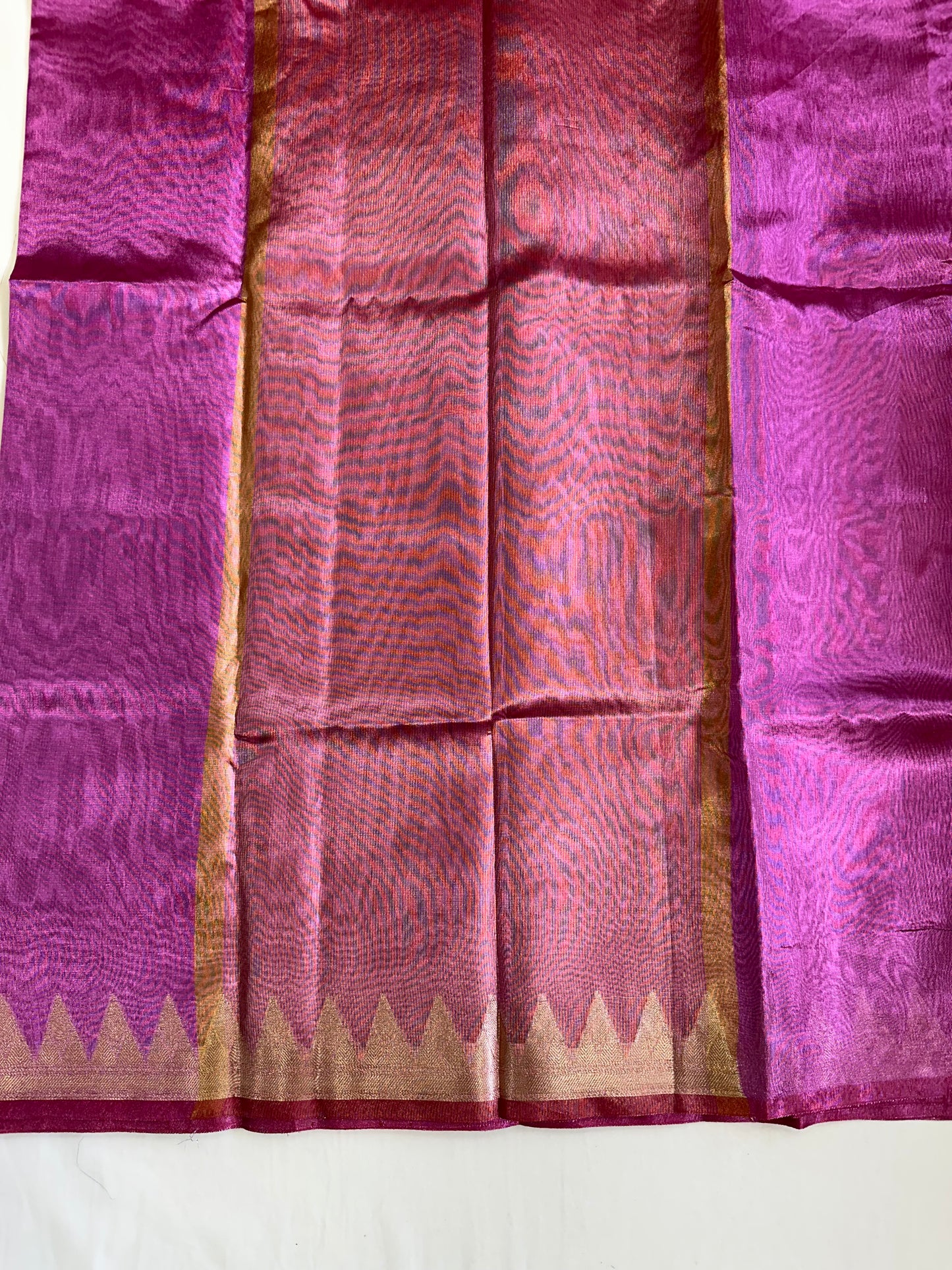 Purple Tissue Border Saree