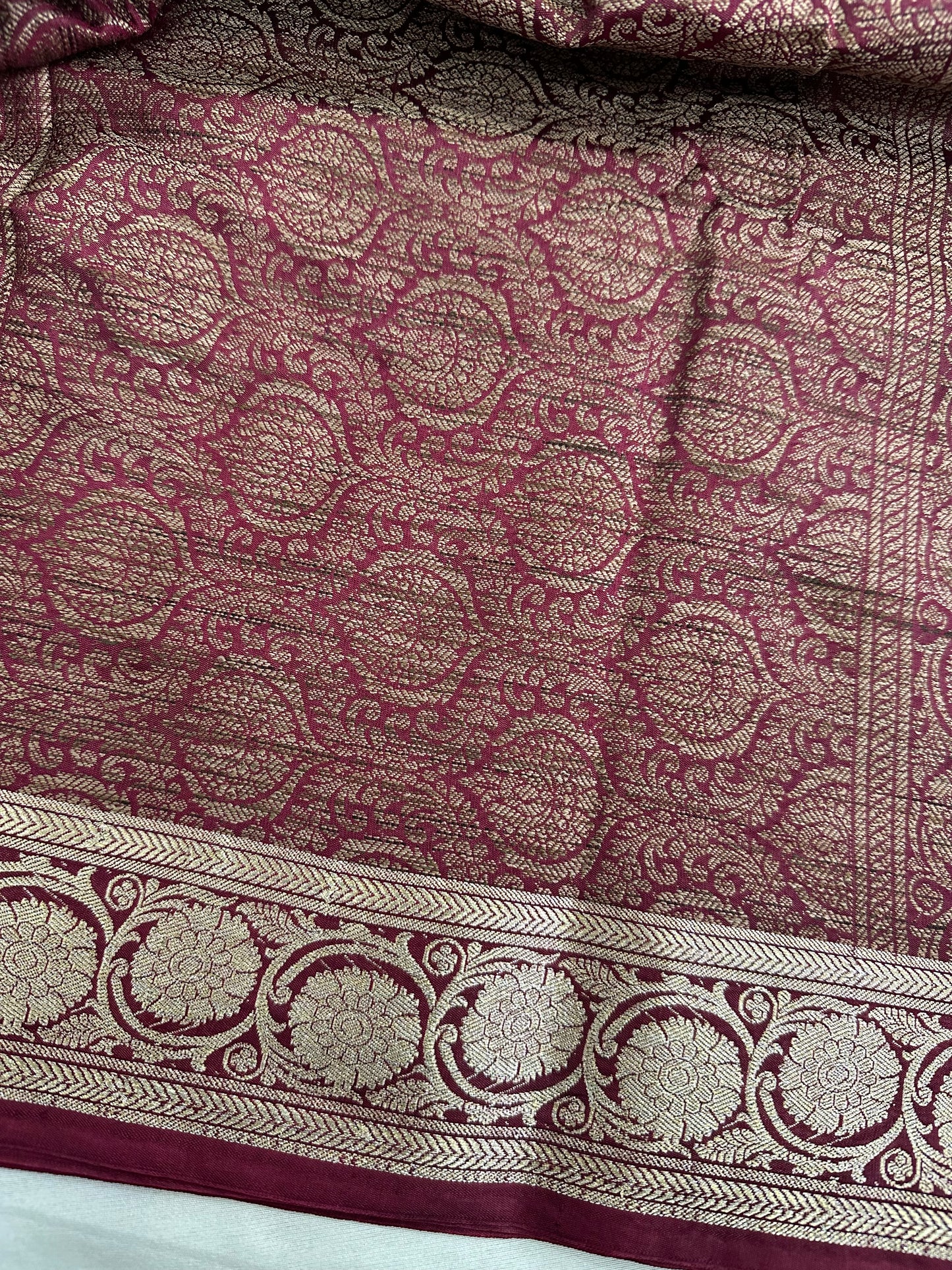 Maroon Kheecha Silk Saree