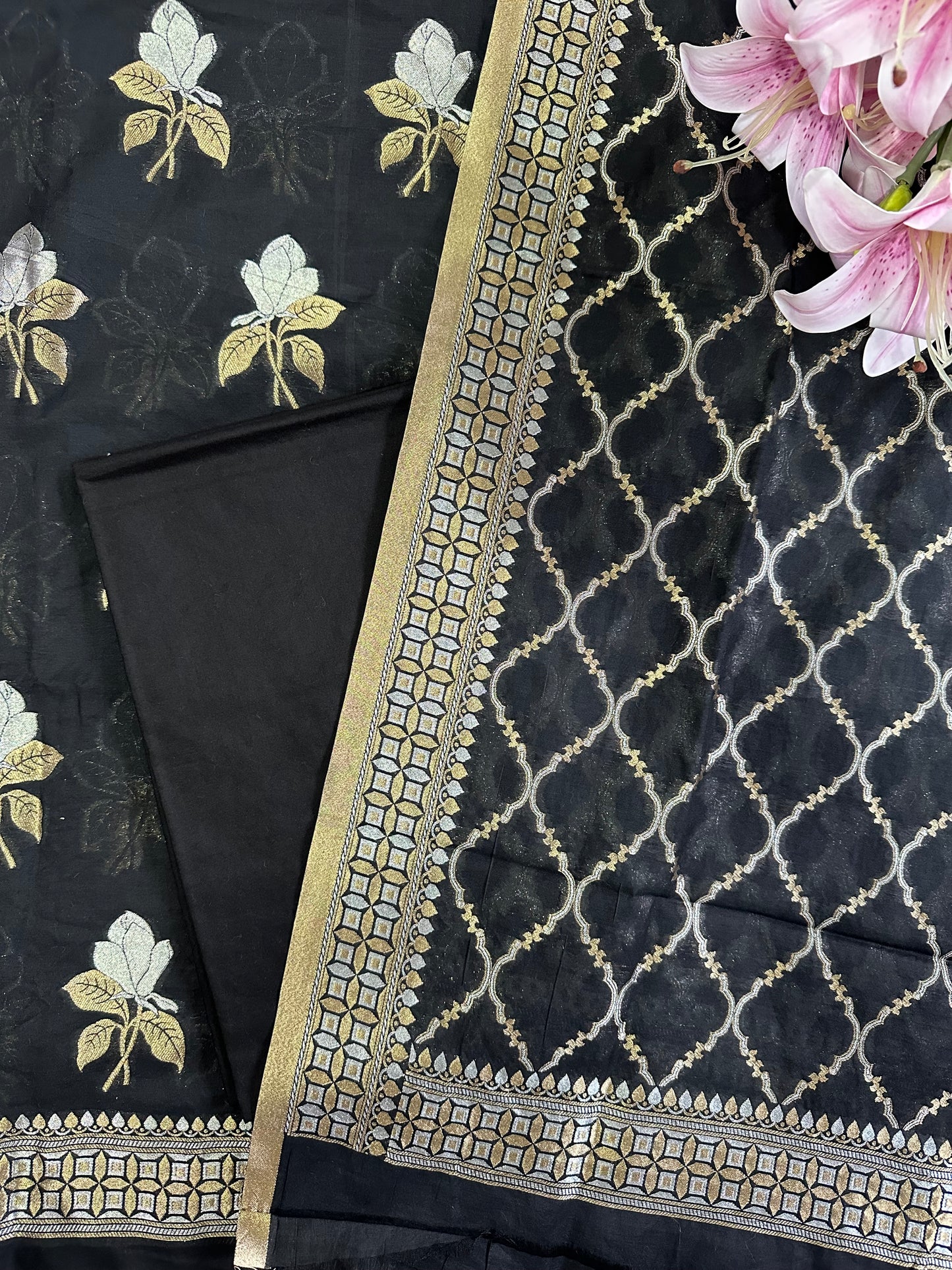 Black Premium Cotton Suit Set