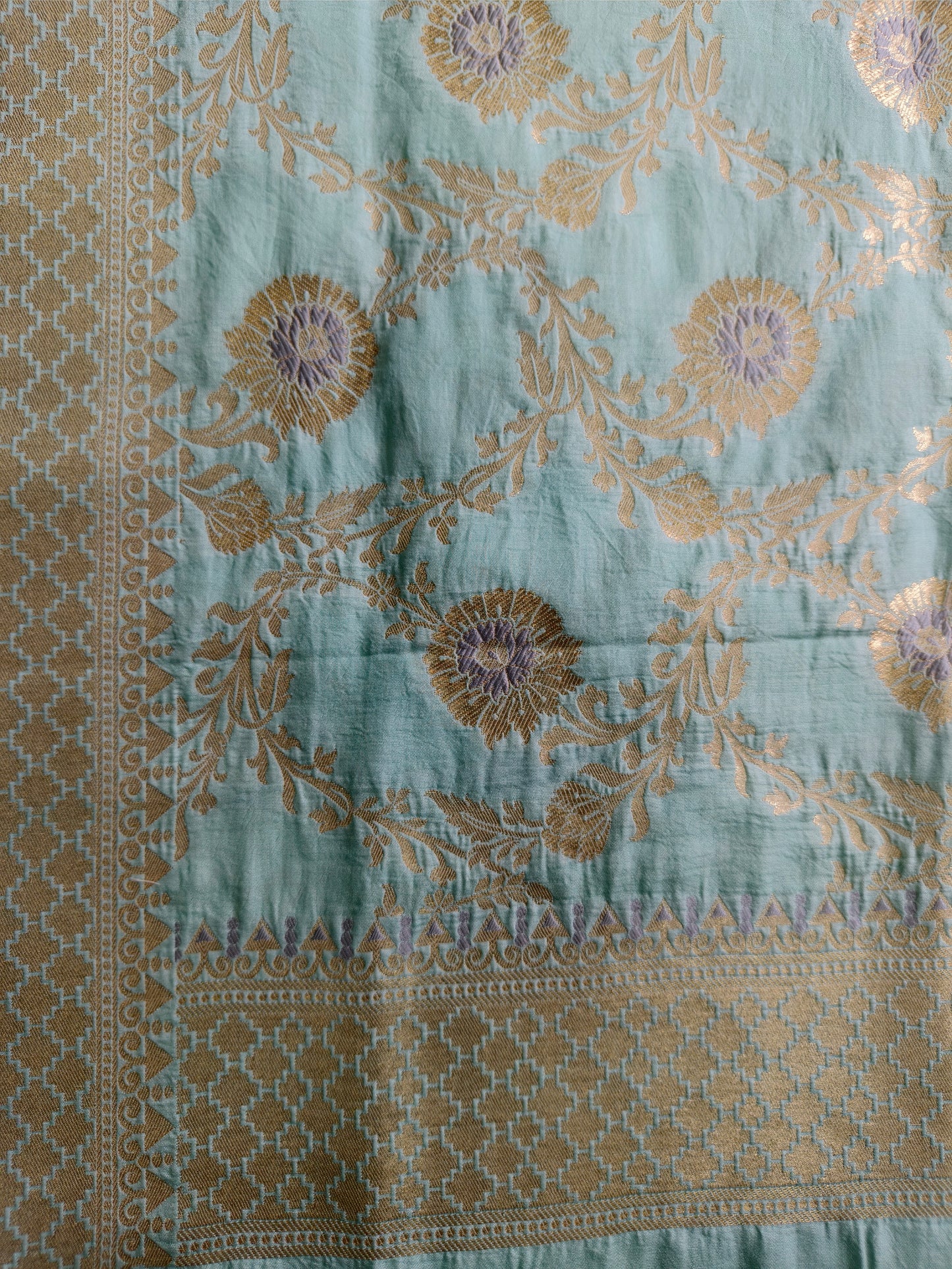 Pastel Blue Pure Cotton Suit Set