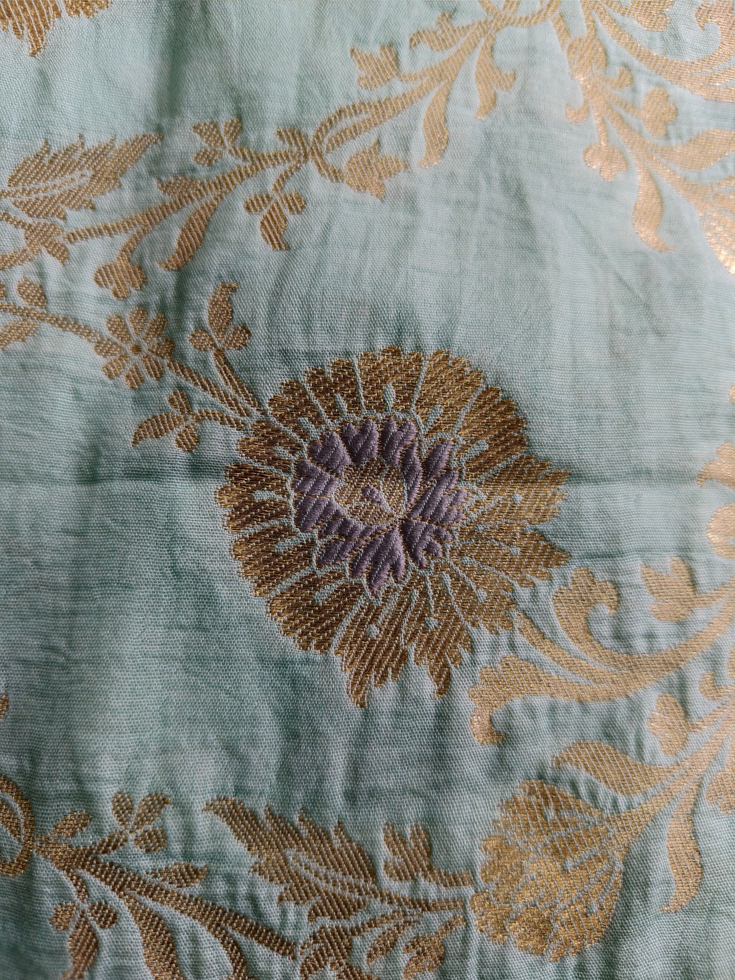 Pastel Blue Pure Cotton Suit Set