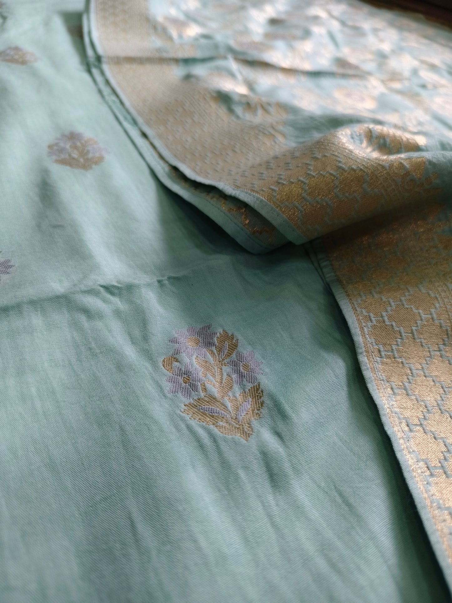 Pastel Blue Pure Cotton Suit Set