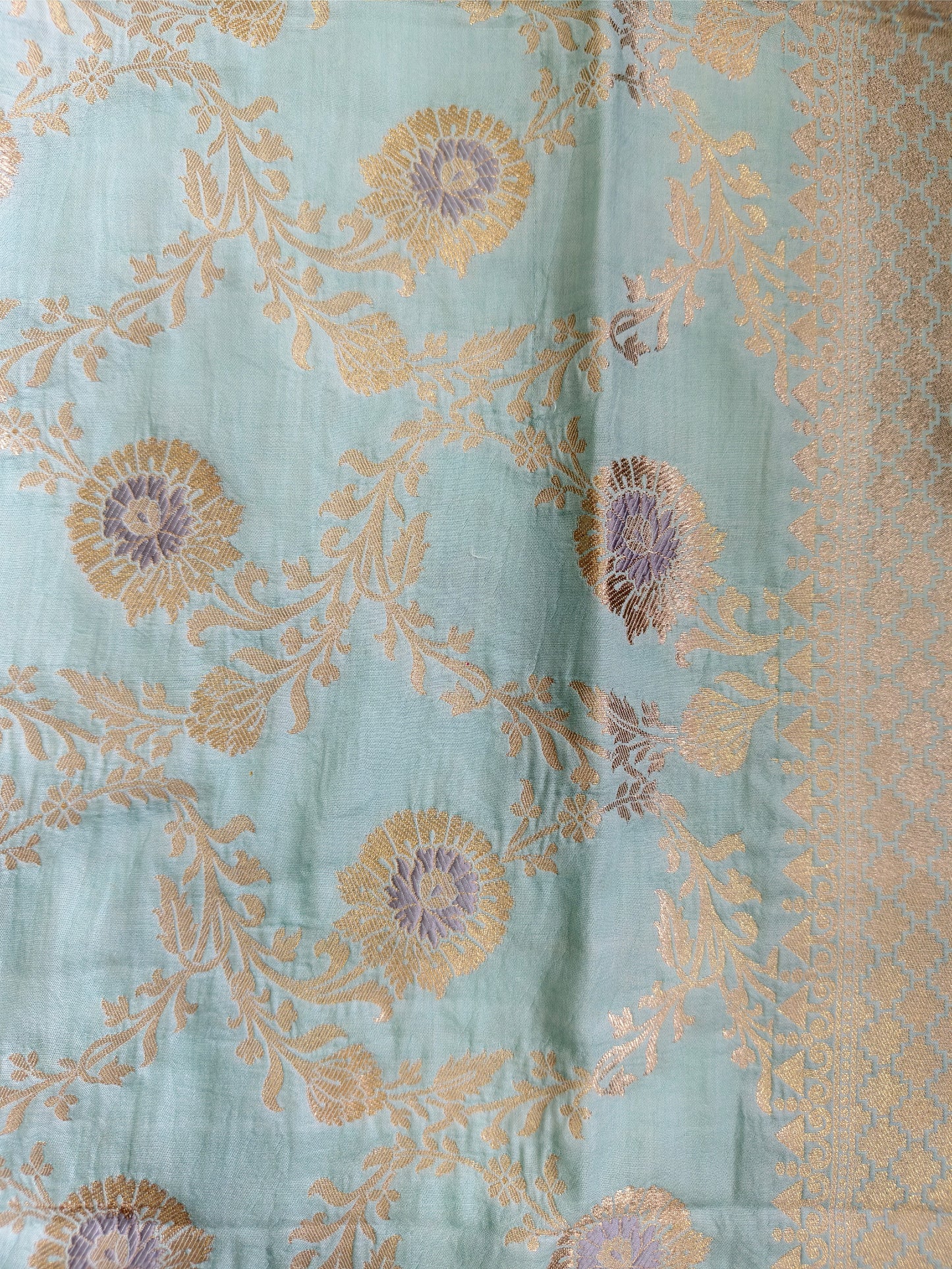 Pastel Blue Pure Cotton Suit Set