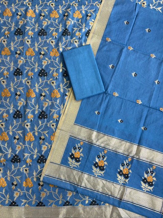 Blue Banarasi Cotton Suit (Copy)