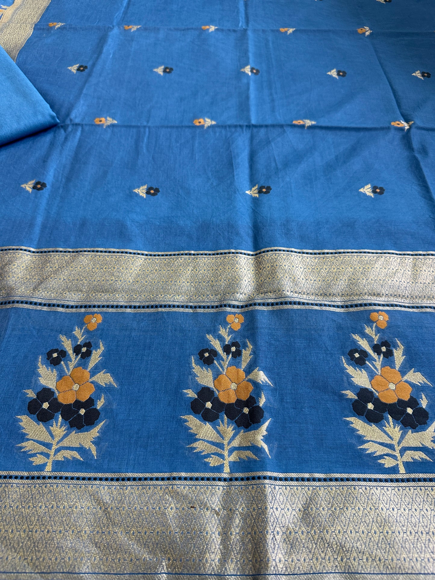 Blue Banarasi Cotton Suit (Copy)