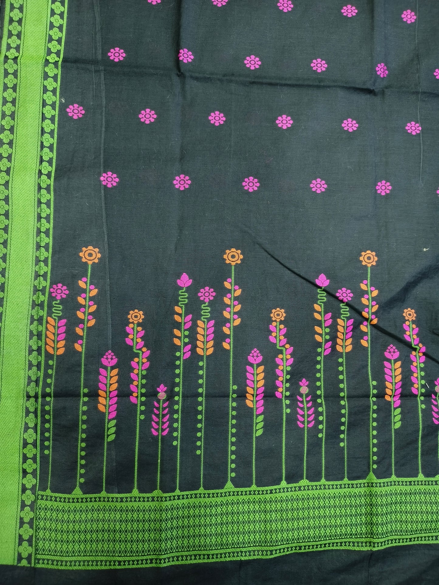 Black Banarasi Cotton Suit Set